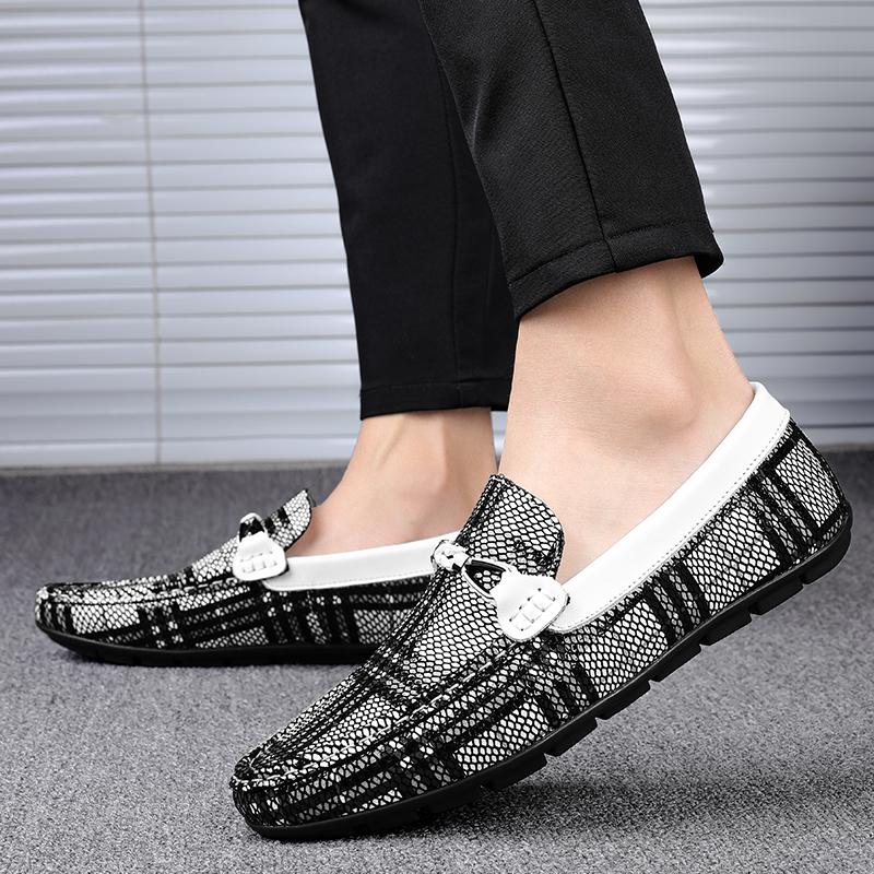 Fashion Hot Selling Men's Leather Casual Shoes Europe America High-end Banquet Dress Shoes Soft Soled Men's Flat Bottomed Loafers