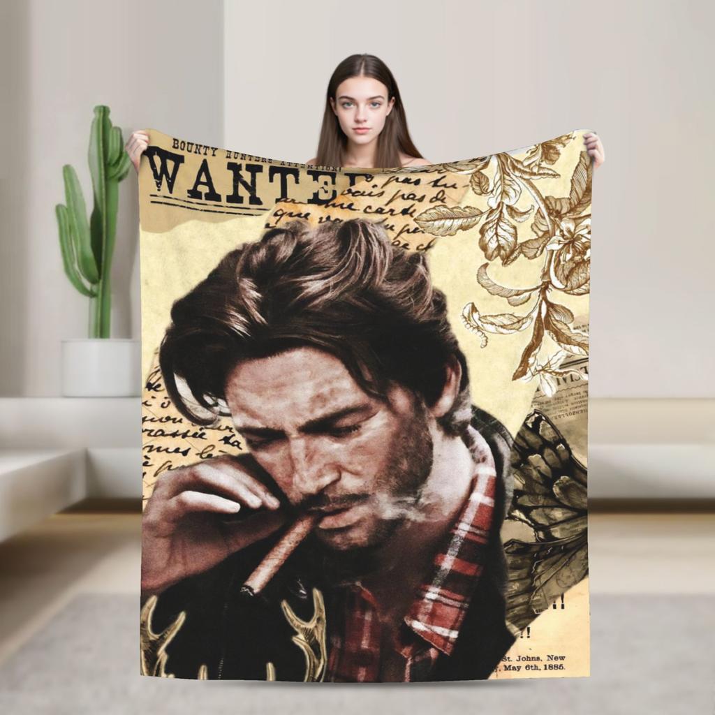 Arthur Morgan Blanket Multi-size Cozy and Lightweight Throw Blankets for Sofa Couch and Bed