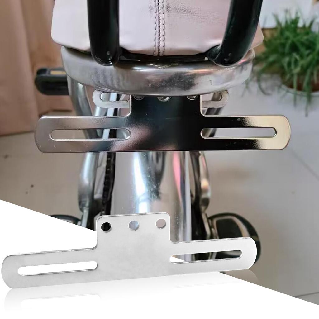 Biqing registreringsskylthållare, vinkeljusterbar, cykelregistreringsskyltram, registreringsskylthållare, monteringsfäste, silver
