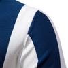 Men's Summer Stripe Knitted Zipper Lapel Short Sleeve Top Men's Casual Fashion Shirt