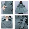 Windbreaker Women's Mid-length British Style Outerwear Spring and Autumn Korean Style Casual Waist-length Coat