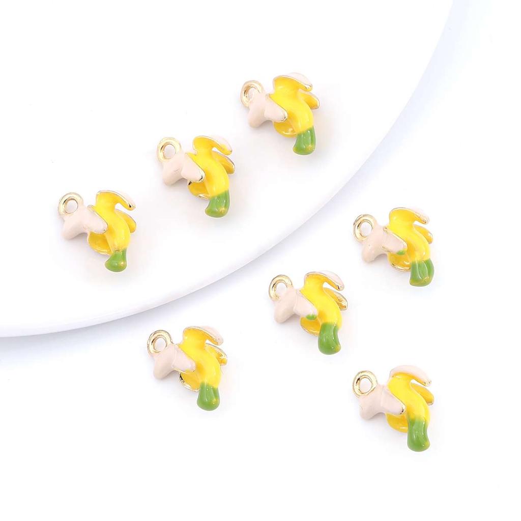 2Pcs Alloy Fruit Enamel Pendant Strawberry Grape Cherry Charms for Jewelry Making DIY Bracelet Handmade Craft Accessories