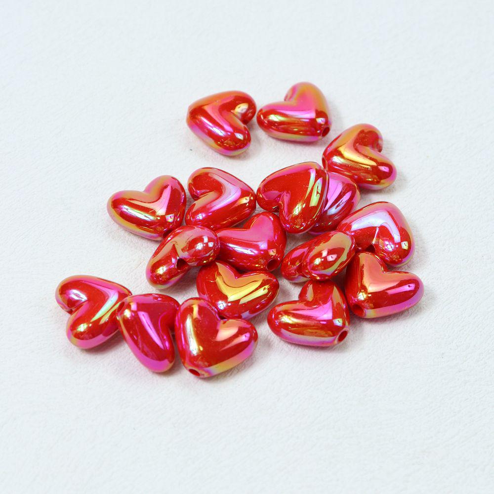 Colorful Heart Beads for DIY Phone Chains, Bracelets, Car Ornaments, and Clothing Accessories