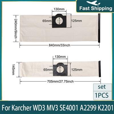 Waschbarer Wiederverwendbarer Staubbeutel für Karcher WD3 MV3 WD3.300 WD3.200 SE4001 A2299 A2204 A2656 Staubsauger Ersatzteile Zubehör