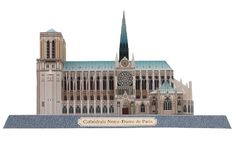 3D Assembly Model Paper Craft World Historical Buildings Dame (Notre Cathedral)