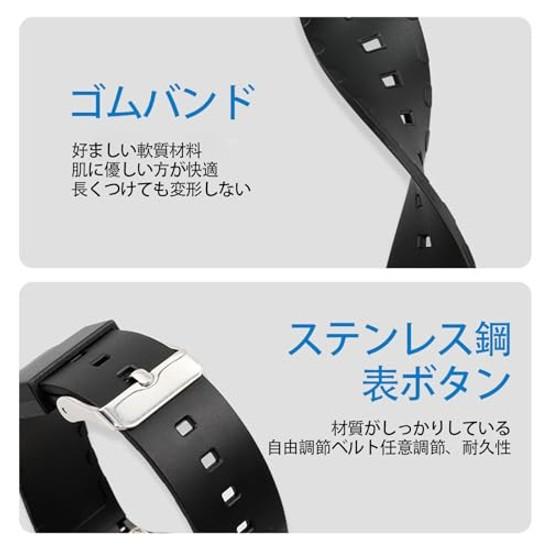 Codzienny modny zegarek na rękę mechanizm kwarcowy kompaktowy lekki wodoodporny odporny na upadki miękki pasek czytelne oznaczenia unisex czarny.