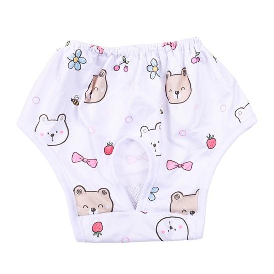 Yousheng Pet Menstrual Pant Female Dog Diaper Shorts Sanitary Pants Elastic Physiological Panties Cartoon Pattern Breathable Puppy