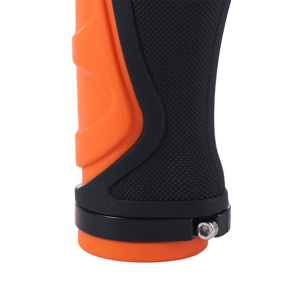 Orange Black Cycling Handle Grips Soft Rubber Electric Scooter Handlebar Outdoor Sports