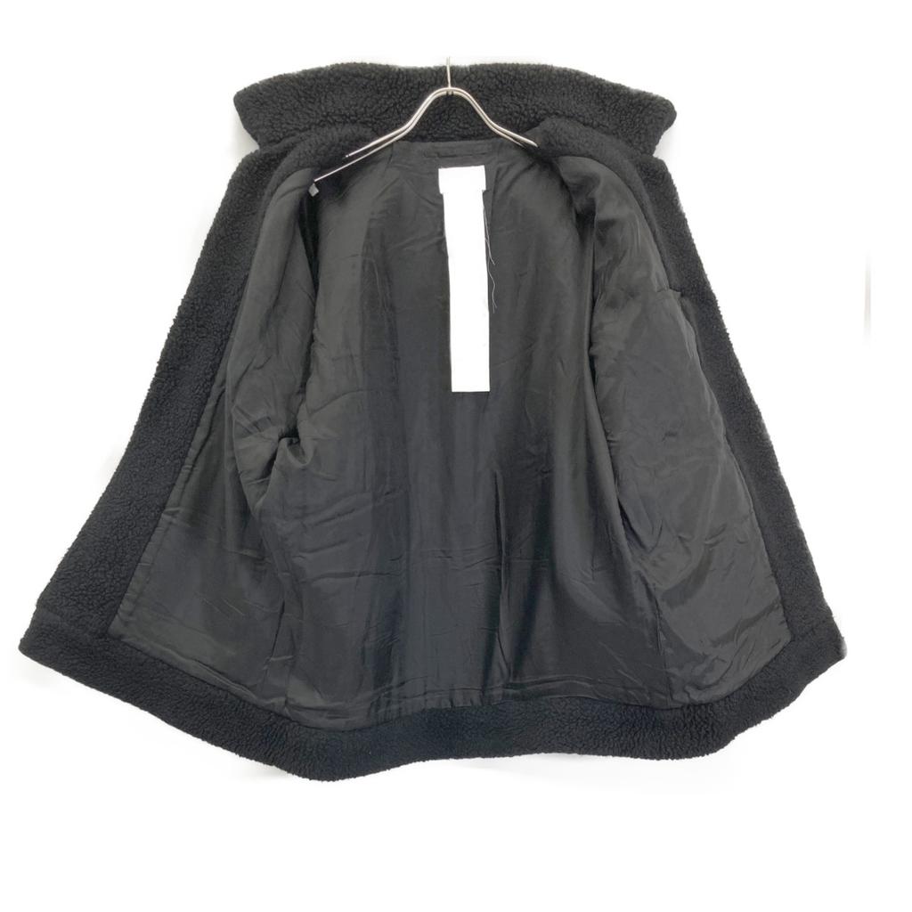 doublet Black Photo Stitch Embroidery Fur Jacket coat M blackUsed