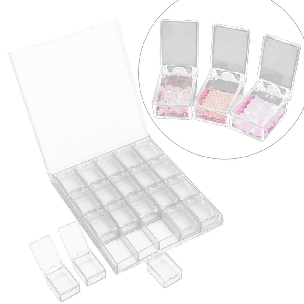 Detachable Dividers Nail Decoration Organize Box Desktop Small Parts Organizing