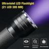 Black Light Flashlight - Uv Black Light - Ultraviolet Lamp With 21x Leds - Energy Efficiency Class_m24