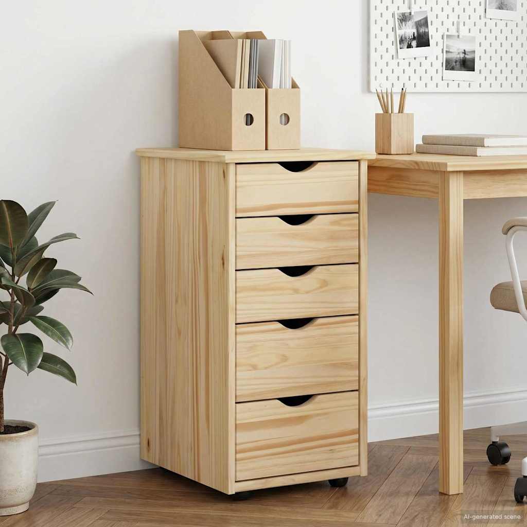 Cabinet Brown 34 x 39 x 61.5 cm Solid Pine Wood