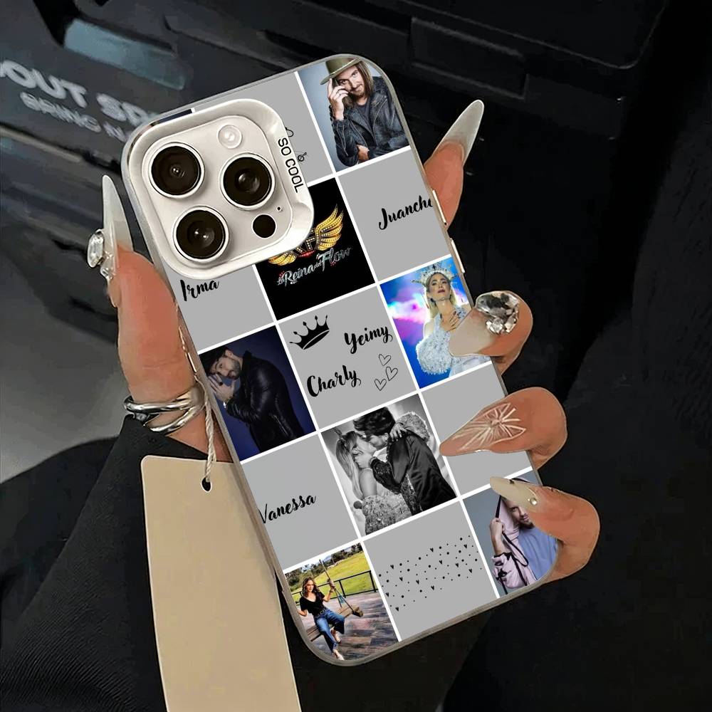 Q-Queen of Flow -La Reina D-Del Flow Phone Case For iPhone 17,16,15,14,13,12,11 Plus,Pro Max,XS,white silver phone case