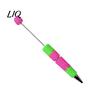 Novelty Rainbow Pens DIY Beadable Pen, Colorful Fancy Beaded Crafting Ballpoint Smooth Flow Gift for Students, Party Favors, Creative Office Supplies