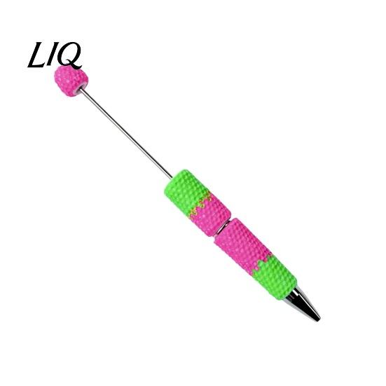 Novelty Rainbow Pens DIY Beadable Pen, Colorful Fancy Beaded Crafting Ballpoint Smooth Flow Gift for Students, Party Favors, Creative Office Supplies