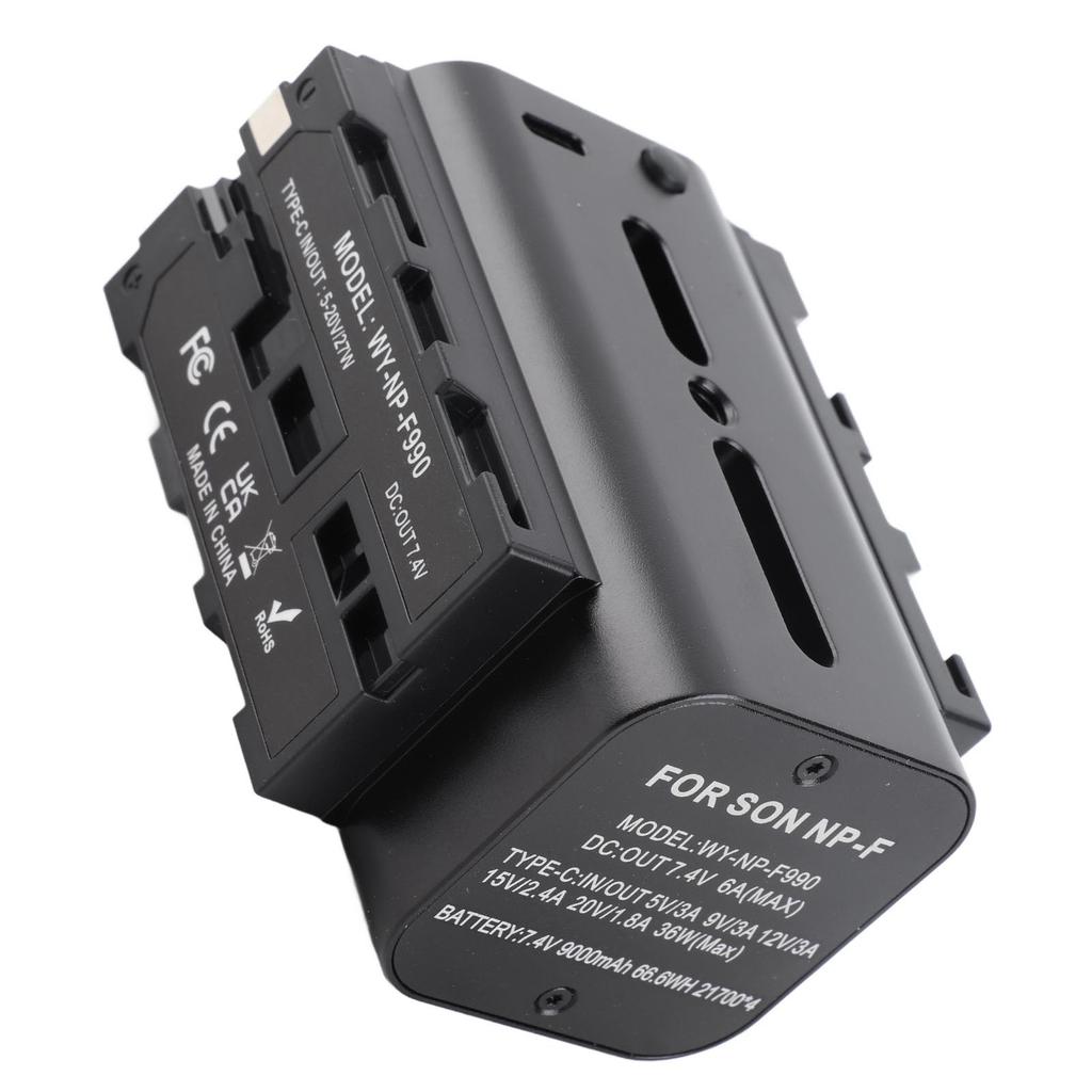 Dummy Battery Power Adapter for NP F970 F550 F770 Double Sided Camera Battery Power Supply Mount for Display and