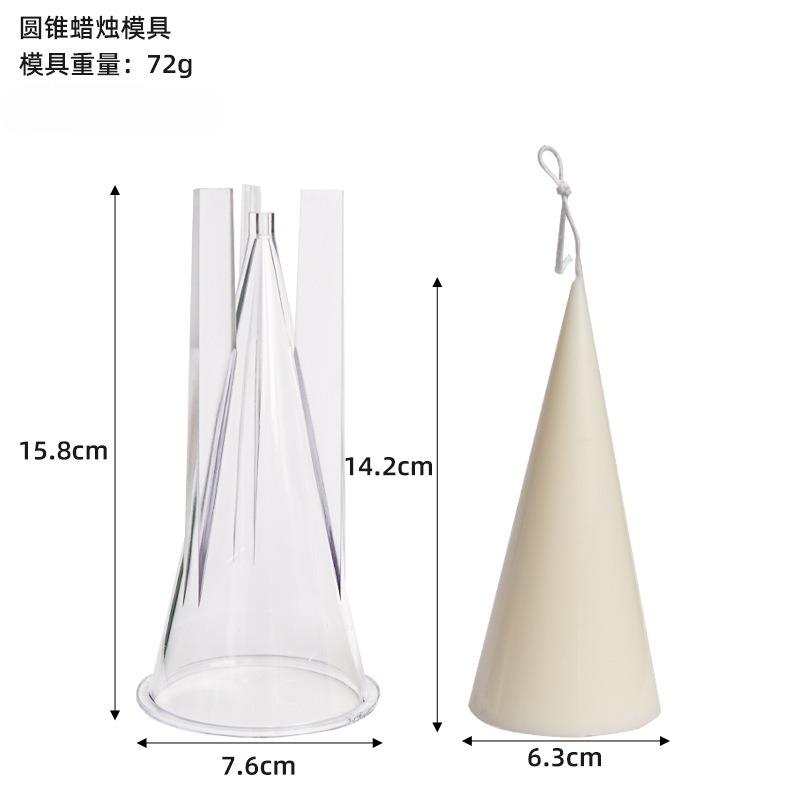 Candle Plastics PC Mold Aromatherapy Candle Making Mold Temperature Range: -30°C To 200°C DIY Cylindrical Geometric Candle Mold