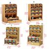 1pc A/B/C/D style Wooden Desk Organiser DIY pen container, Multiple grids Large Capacity Stationery Storage Pen Holder for Home,Office,School.