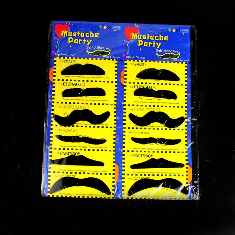 Plush Costume Party Beard & Moustache Props Large Black Plush Beard