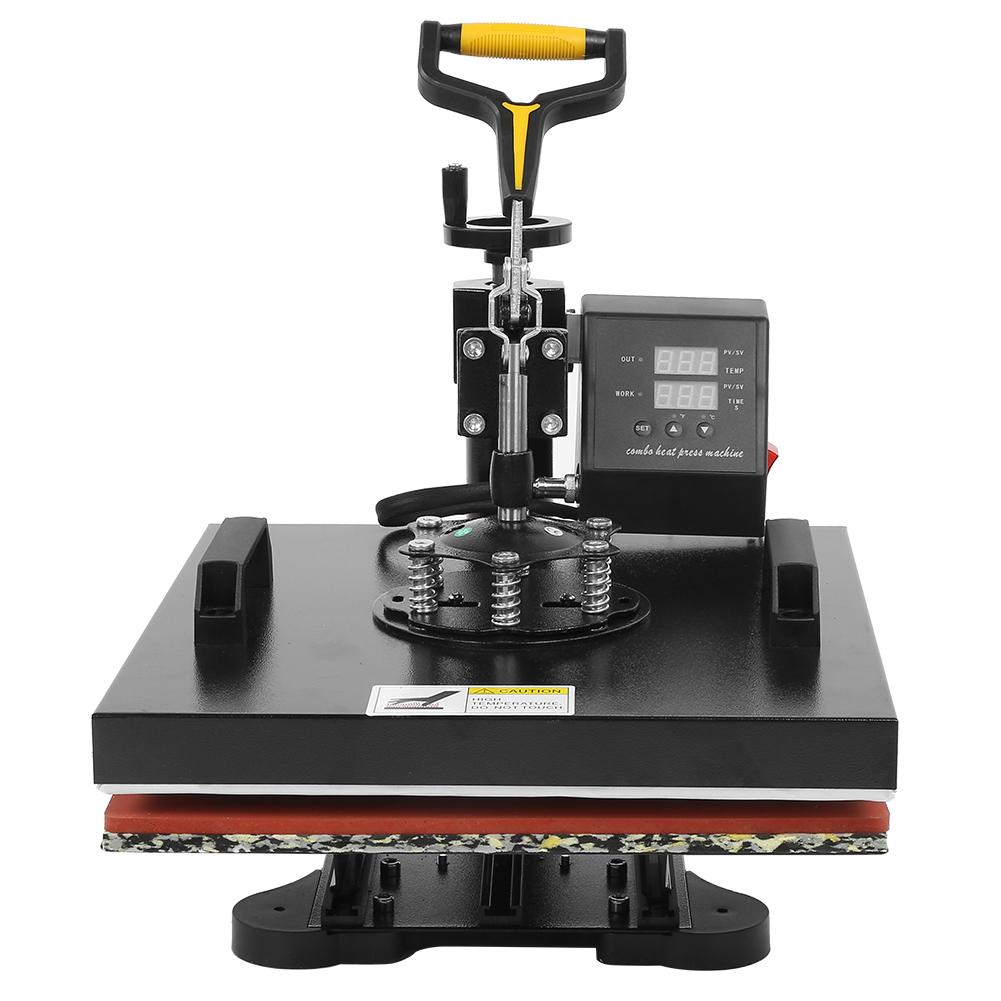 5 in 1 38*38cm Heißpresse Maschine Wärmeübertragung Drucker für T-Shirt Tasse Kappe Teller