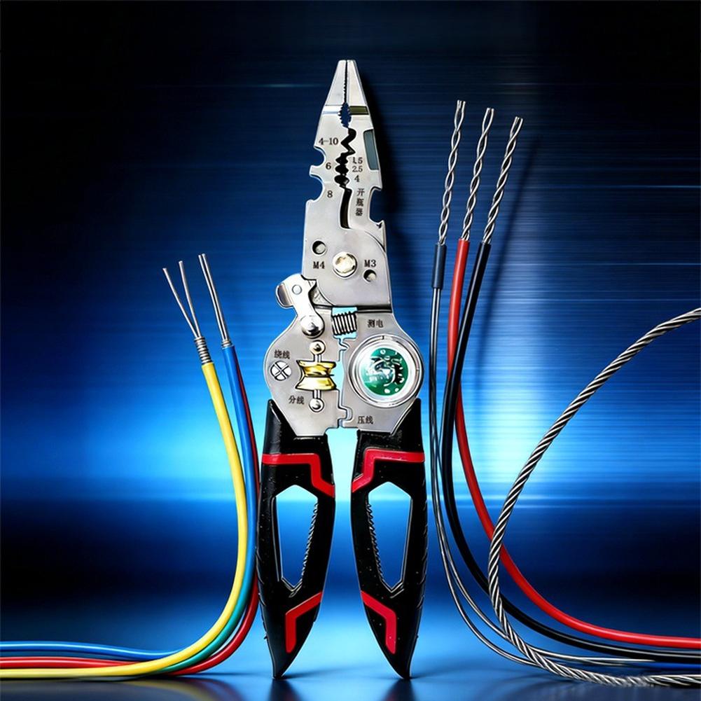 Industrial Wiring As Shown Wire Stripper Multi-functional Wire Stripper Cable Cutter Forged Chromium-vanadium Steel
