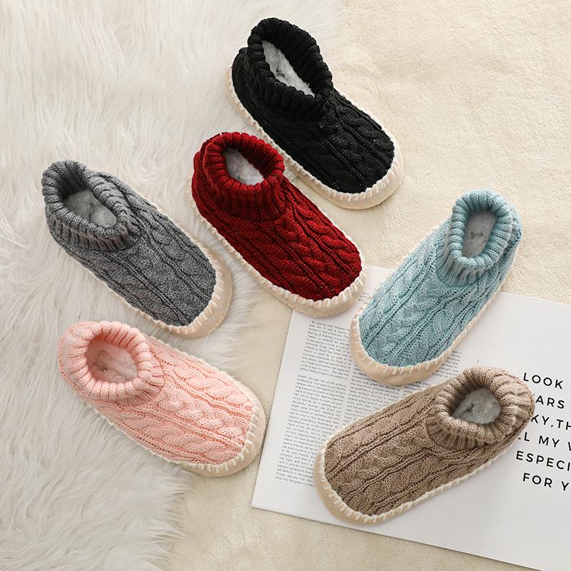 Women's Cotton Velvet Floor Socks Slippers - Soft Sole, Thickened, Maternity-Friendly, Plus Velvet