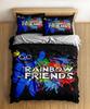 Graffiti Rainbow Friends Cartoon Duvet Cover UK Single Double King US Twin Full Queen Size Bed Linen Set