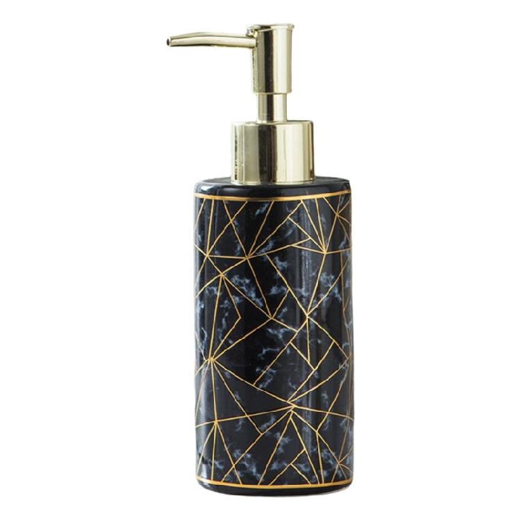 Stylish 300ml Marble Ceramic Soap Dispenser Bottle Empty Bottle Modern Bathroom Decors for Hand Sanitizer & Shampoo