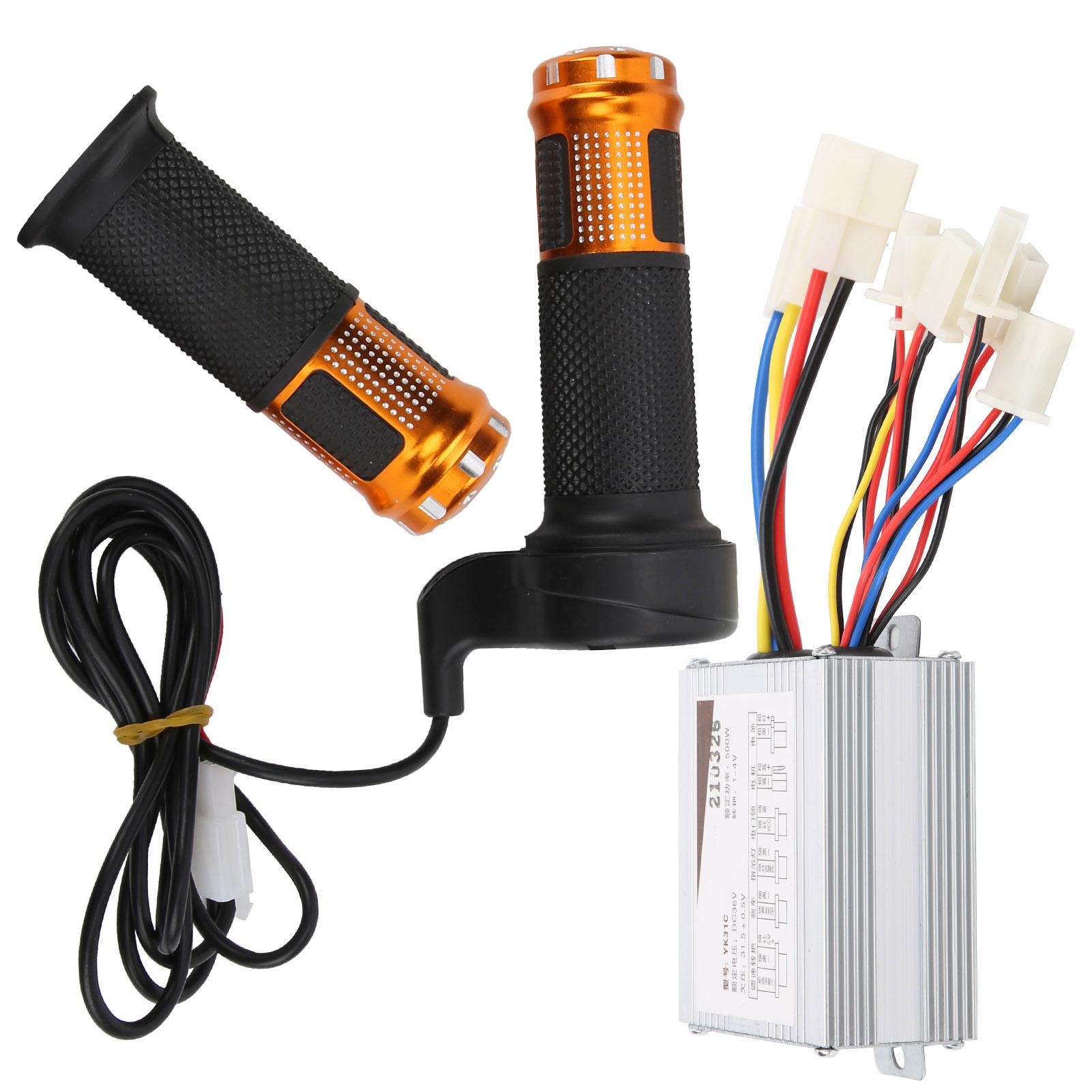 

Ручки газа для велосипеда 36В 500Вт, контроллер с щетками, нескользящие ручки, аксессуар для электровелосипеда