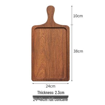 ZISIZ Sapele Wooden Serving Tray with Handle