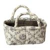 Floral Storage Basket, Desktop for Cosmetics, Toys, Snacks - Multi-Purpose Home Decor Storage Basket for Living Room, Bedroom,