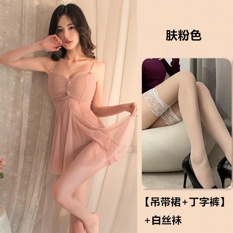 Sexy lingerie sexy mesh perspective hot suspender nightgown passion uniform