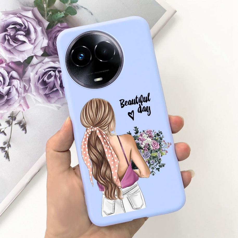 Shockproof Case For Realme 11 5G / Realme 11X Phone Cover Fashion Girls Soft Silicone Funda For Realme11 11 X 2023 RMX3785 Coque
