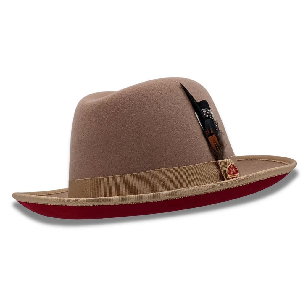 New felt hat, solid color felt hat, webbing decorative pure wool felt hat
