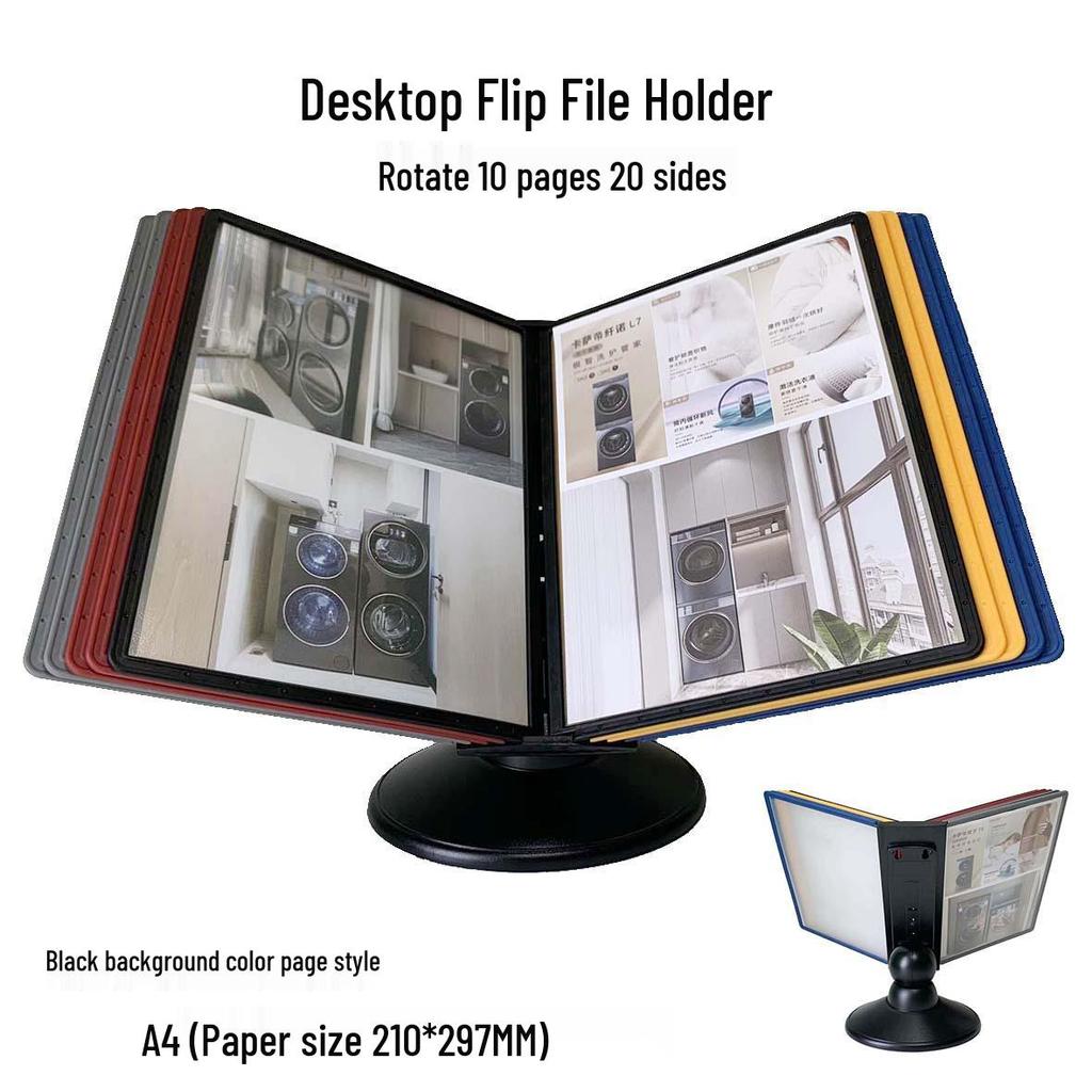 Rotating A4 Desktop File Holder and Display Stand