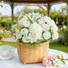 1PC Artificial Flowers Silk Roses Wedding Wreath Home Room Festival Decor Bridal Bouquets Outdoor Courtyard Garden DIY Gifts Box