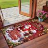 Christmas Custom Name Printed Square Area Rug Soft Non Slip Floor Carpet For Bedroom Holiday Gift