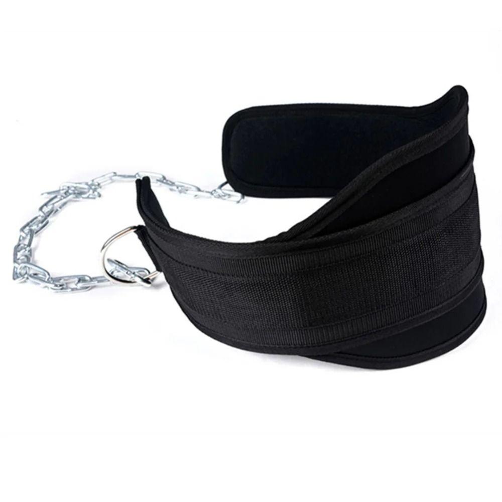 Adjustable Weighted Pull-up Belt Double Layers Weighted Muscle-up Belt Barbell Plates
