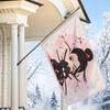 2D Flat - 2D Flat - 1pc 2D Flat, Decorative Banner, Japanese Style Samurai with Sword And Cherry Blossom Pattern Flag, Artistic Illustration Tapestry,