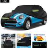 For 2002-2021 Mini Cooper/Cooper S Waterproof Car Cover Fit Accessories with Door Zipper for Sun Rain Snow UV Dust Protection