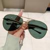 Chic Oversized Mirror Frame Unisex Sunglasses with Unique Fish Leg Design