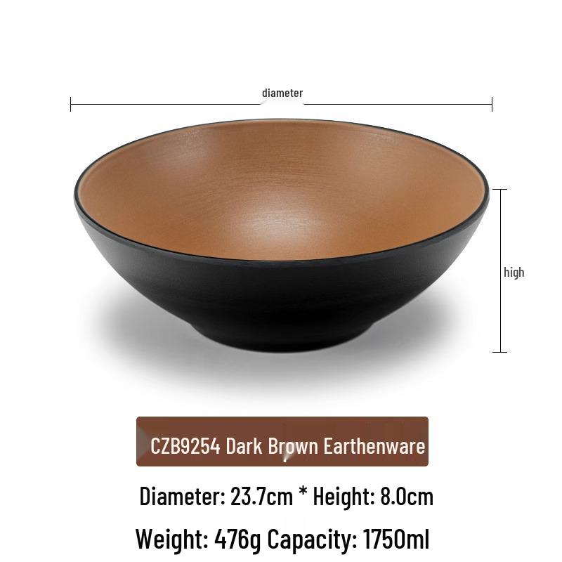 Large Frosted Melamine Ramen Bowl - Japanese-Style Restaurant Noodle Bowl for Mala Tang, Luosifen, Soup, and Rice Noodles