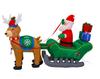 Inflatable Santa Claus Christmas Decoration Sleigh Reindeer