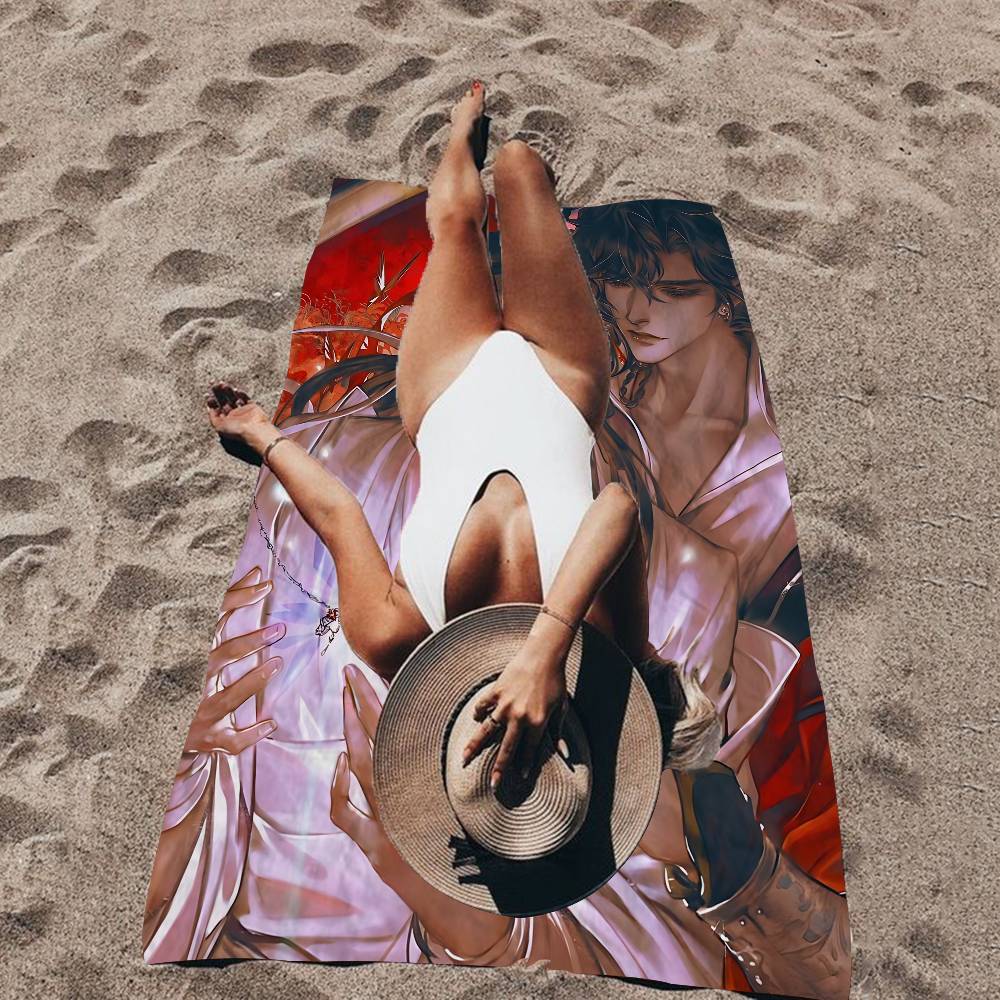 Tian Guan Ci Fu H-Heaven Official Blessing Bath Towel Microfiber Soft Water Absorbing Breathable For Girl Kids Decorative