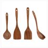 Non-Stick Pan Special: Teak & Acacia Wood Spatula, Stir-Fry Set, Salad Fork & Slotted Spoon