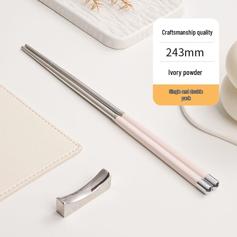 High-Grade 304 Stainless Steel Chopsticks: Luxury, Durable, Mold-Resistant Tableware for Home, Hotel, or Restaurant Use