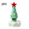 Crystal Tree with Star Topper Handmade Glass Christmas Ornament Top And Colorful Bead Details, Decorative Tabletop Trees Desktop Rotating Figurine for