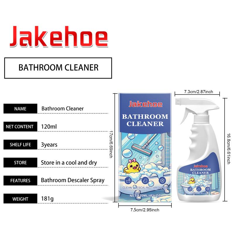 Stain Removal Bathroom Cleaner Spray with Descaling Power No Residue Hair Dirt Cleaning for Glass and Tiles