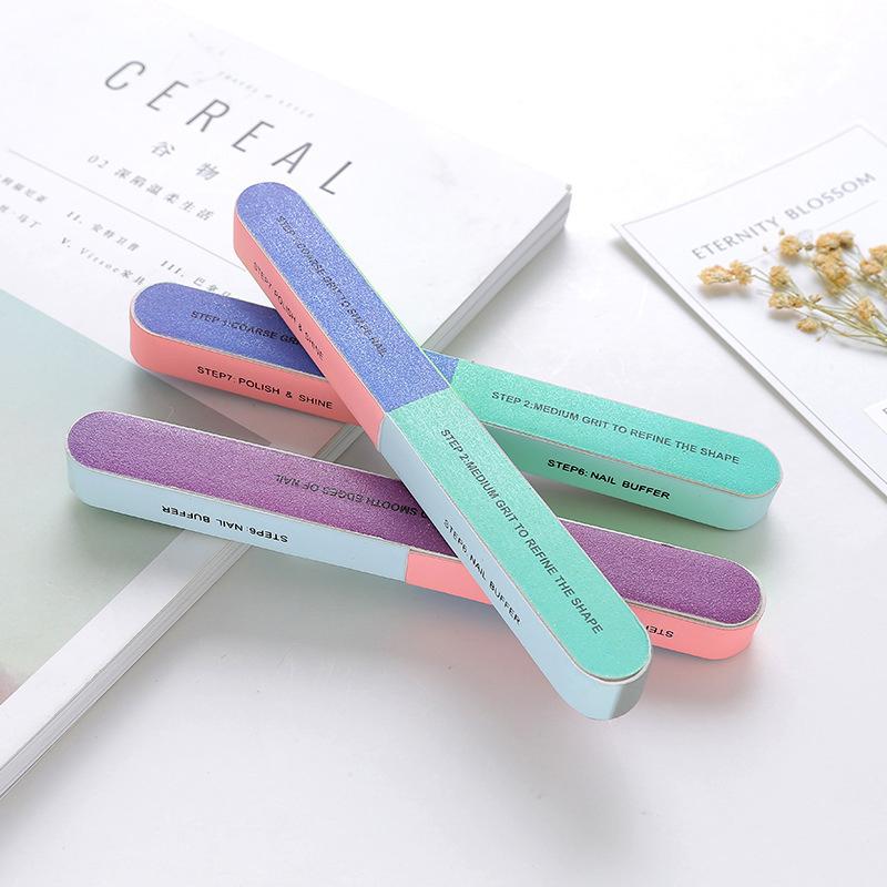1Pcs 6 Sides Polishing Nail File Sanding Professional Buffer Block Durable Pedicure Buffing Polish File Nail Art Tool