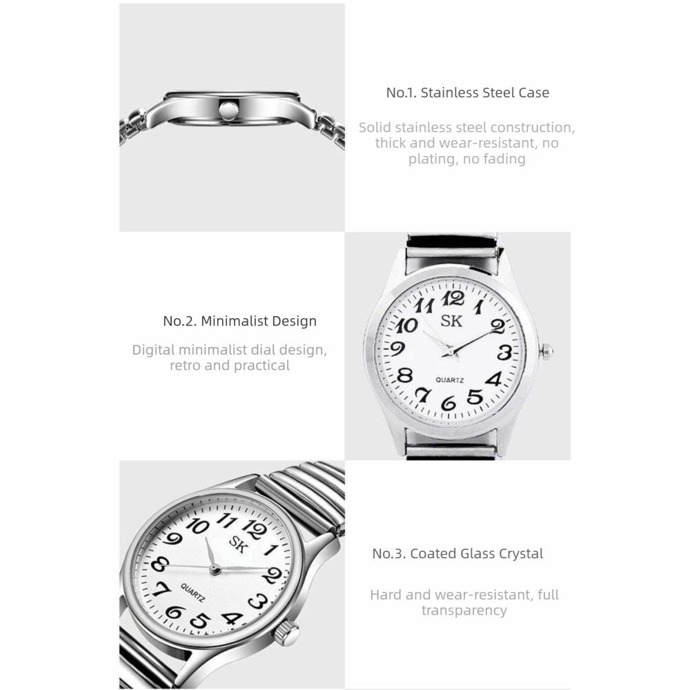 Simple Wristwatches Small Round Couple Watches Fashion Quartz Watch Gifts